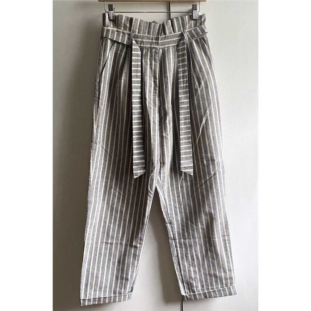 Topshop Topshop Pants Womens 6 Blue White Striped… - image 7