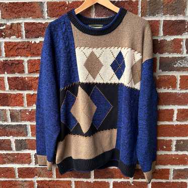 Croft & Barrow Vintage Knitted Argyle Grandpa Swea