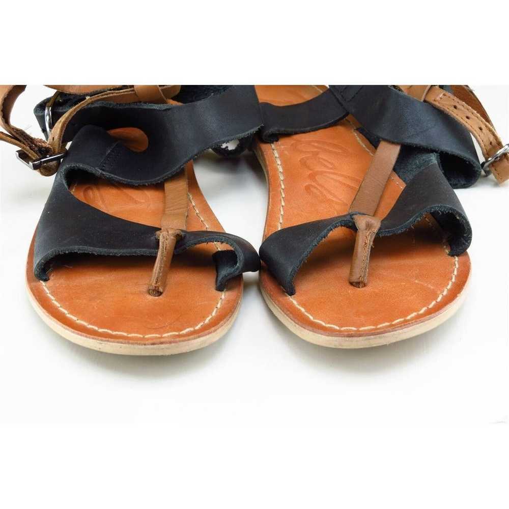 Rebels Sz 6 M Black Strappy Leather Women Sandals - image 2