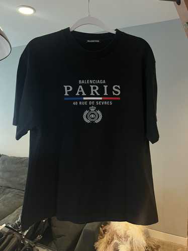 Balenciaga Balenciaga Paris Embroidered Logo T Shi