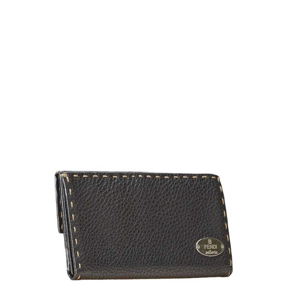 Fendi Fendi Fendi Leather Selleria Stitch Long Wa… - image 2