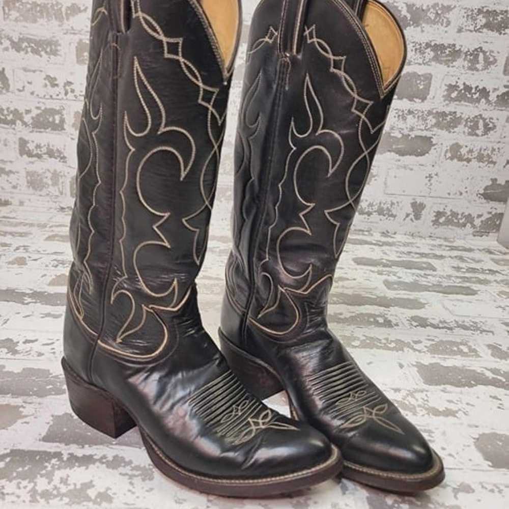 2485 Tony Lama Women's Black Western Boots Size 4 - image 5