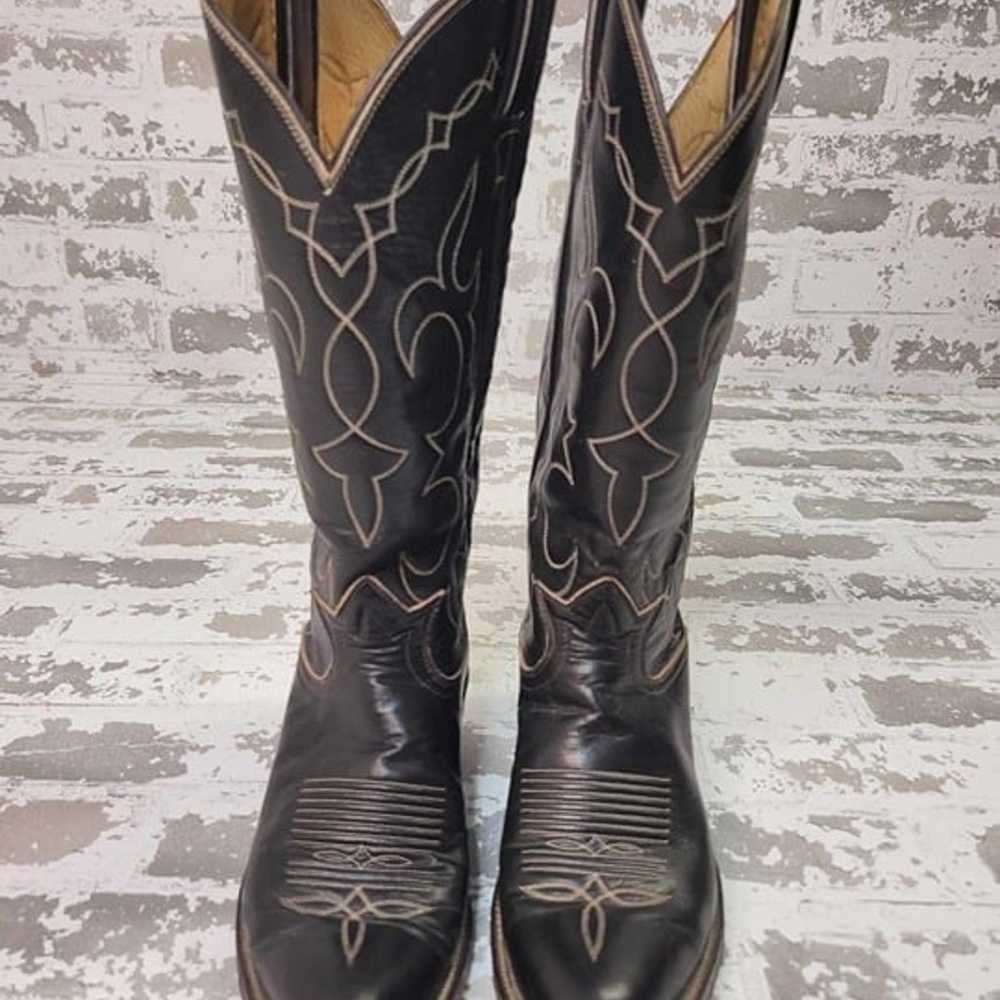 2485 Tony Lama Women's Black Western Boots Size 4 - image 6