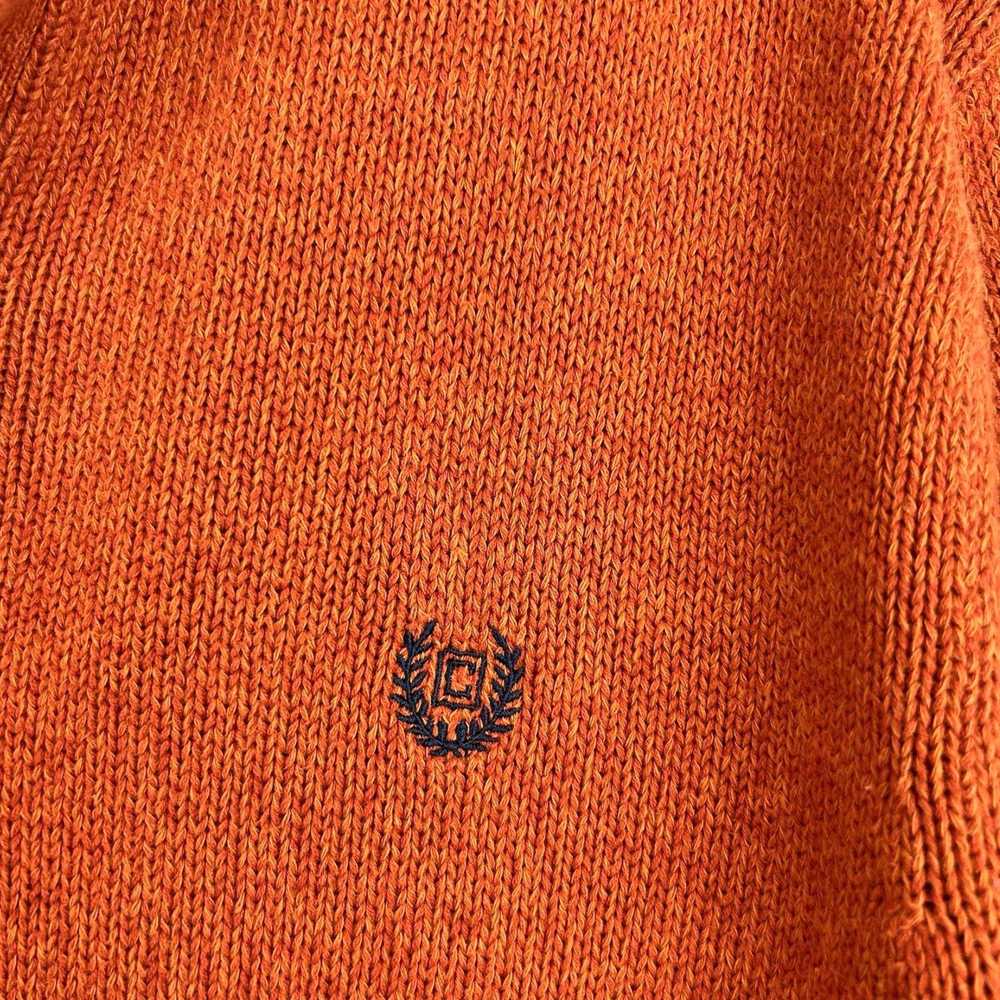 Chaps Men's Large Orange Cotton Quarter Button Sw… - image 5