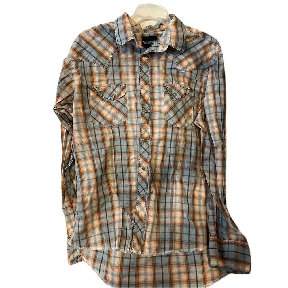 Wrangler Wrangler Snap Checkered Long Sleeve Shir… - image 1