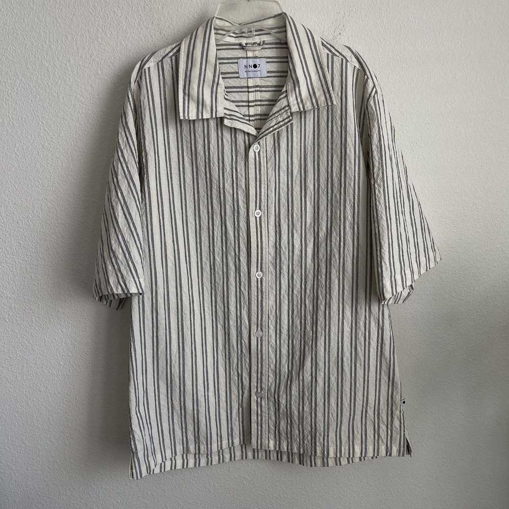 Nn07 NN07 No Nationality Striped Button Down Shor… - image 2