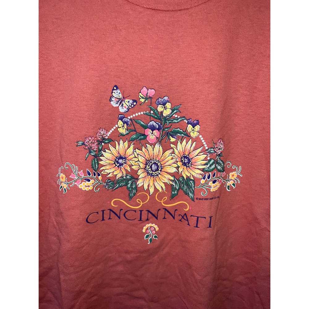 Jerzees 90s Vintage Cincinnati Wild Flowers Garde… - image 2