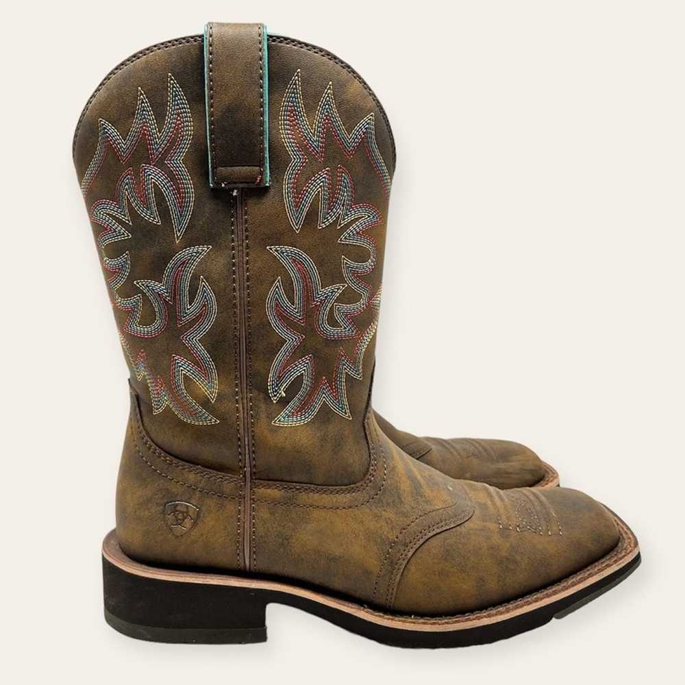 Ariat Delilah Western Boots Square Toe Leather Pu… - image 1