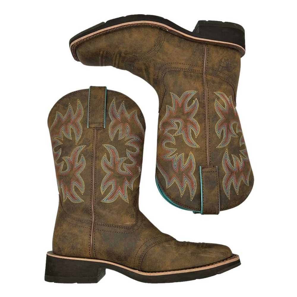 Ariat Delilah Western Boots Square Toe Leather Pu… - image 9