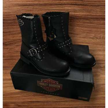 Harley-Davidson Women's 9 Abbie Black Leather Boo… - image 1