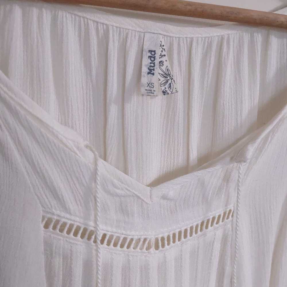 Mudd Women's Vintage Peasant Blouse Off White Siz… - image 3