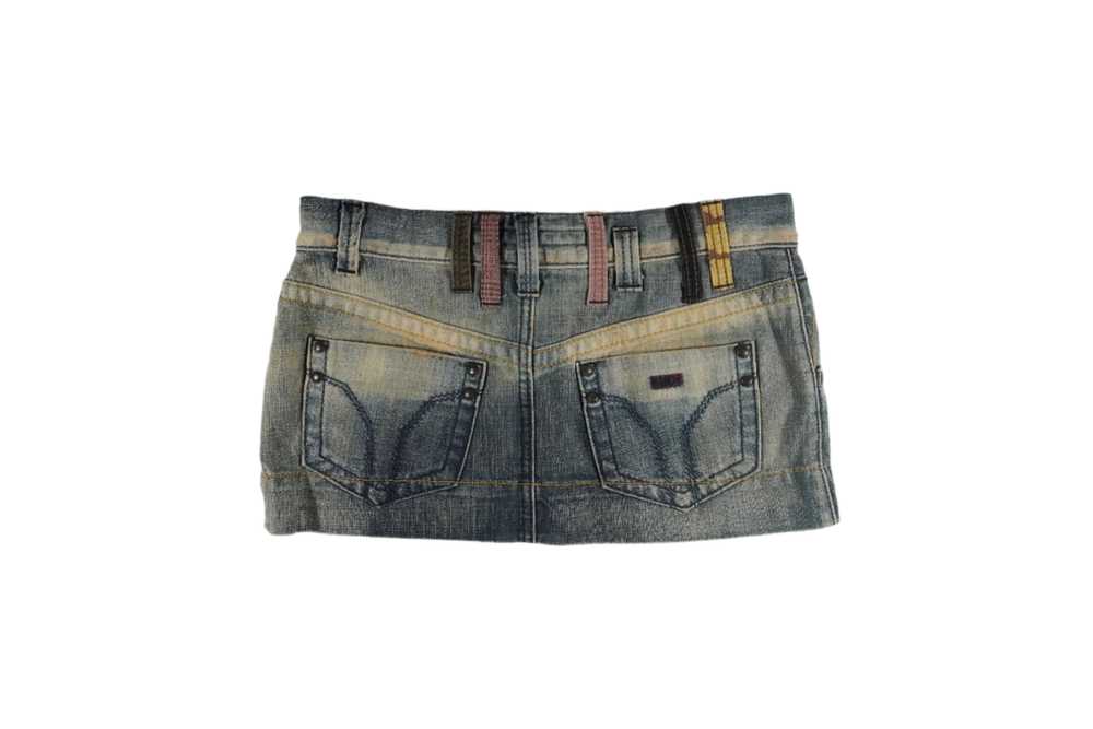 Miss Sixty Micro Mini Denim Skirt (M) - image 2