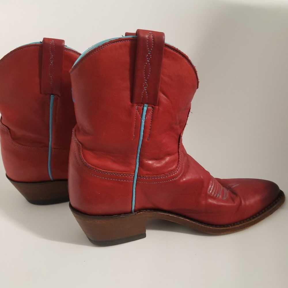 Lucchese boots women Gaby red turquoise size 6 - image 2