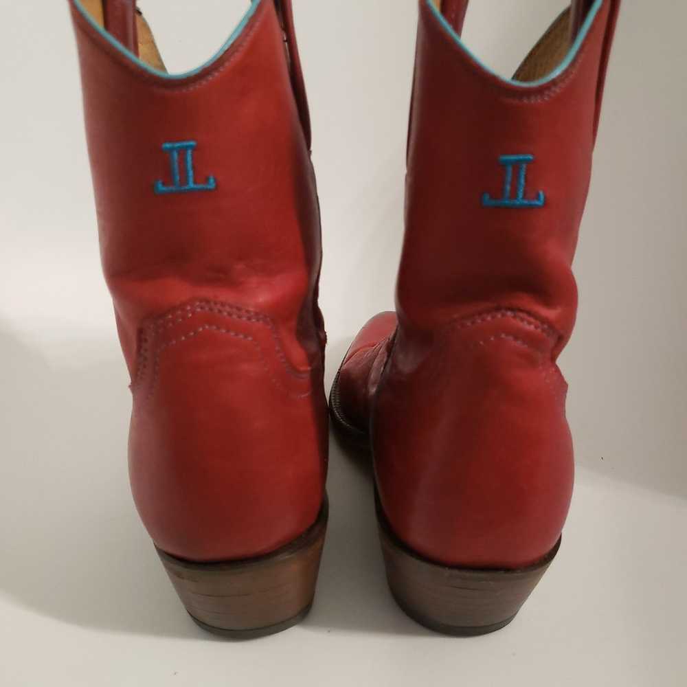 Lucchese boots women Gaby red turquoise size 6 - image 8