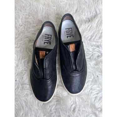 Frye black leather flats size 5.5