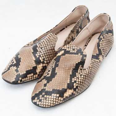 Zara Snakeskin Flats Loafers Shoes Size 39 US 8