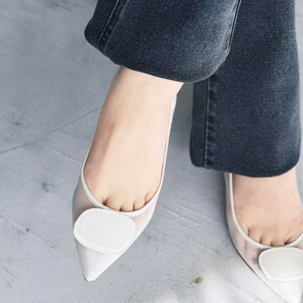 【Rutaron le talon】Silver pointed toe flat shoes - image 1