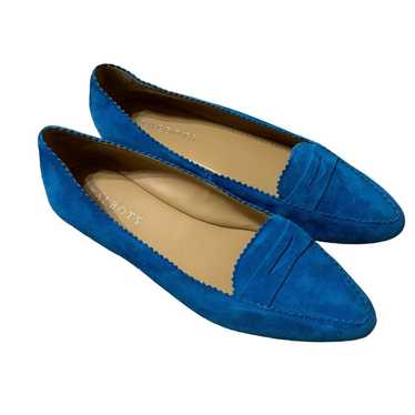 Talbots Blue Suede Driving Loafers Size 6