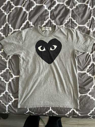 Comme Des Garcons Play Gray CDG play t shirt