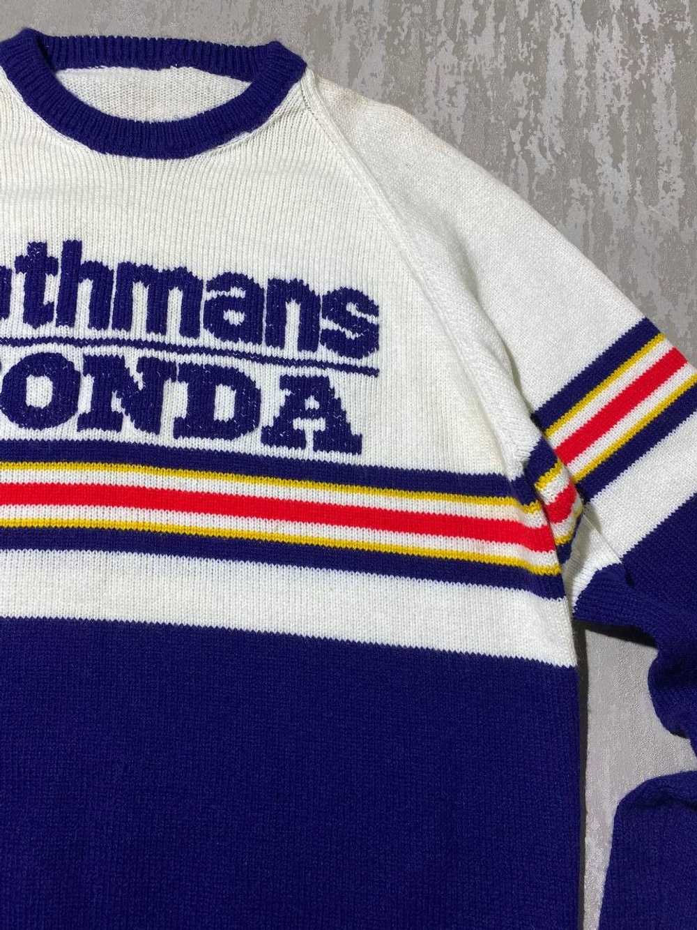 Honda × Racing × Vintage 80s RARE Vintage Knit Sw… - image 6