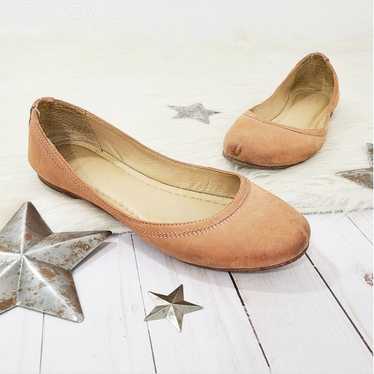 Frye Carson Ballet flats pink tan nubuck leather s