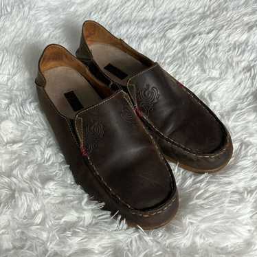 OluKai Nohea Nubuck Leather Slip On Shoes 7