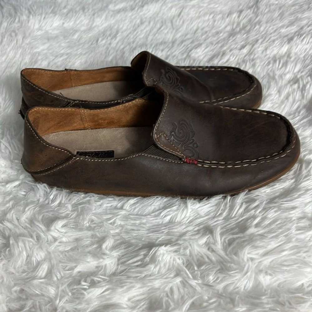 OluKai Nohea Nubuck Leather Slip On Shoes 7 - image 2