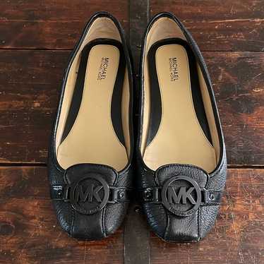 Michael Kors Black Leather Ballet Flats Size 7.5