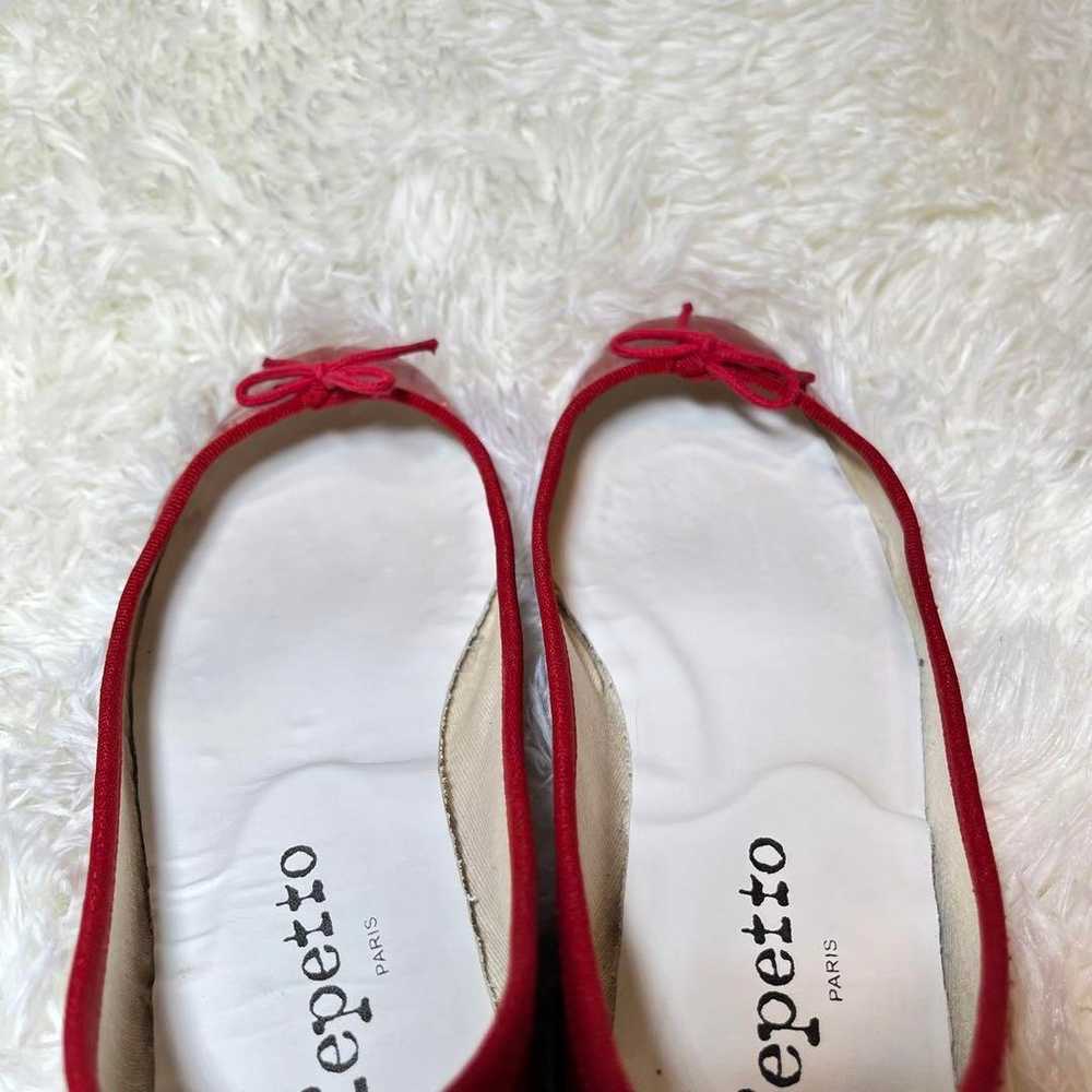 Repetto ballet shoes, red, flat shoes with ribbon… - image 6