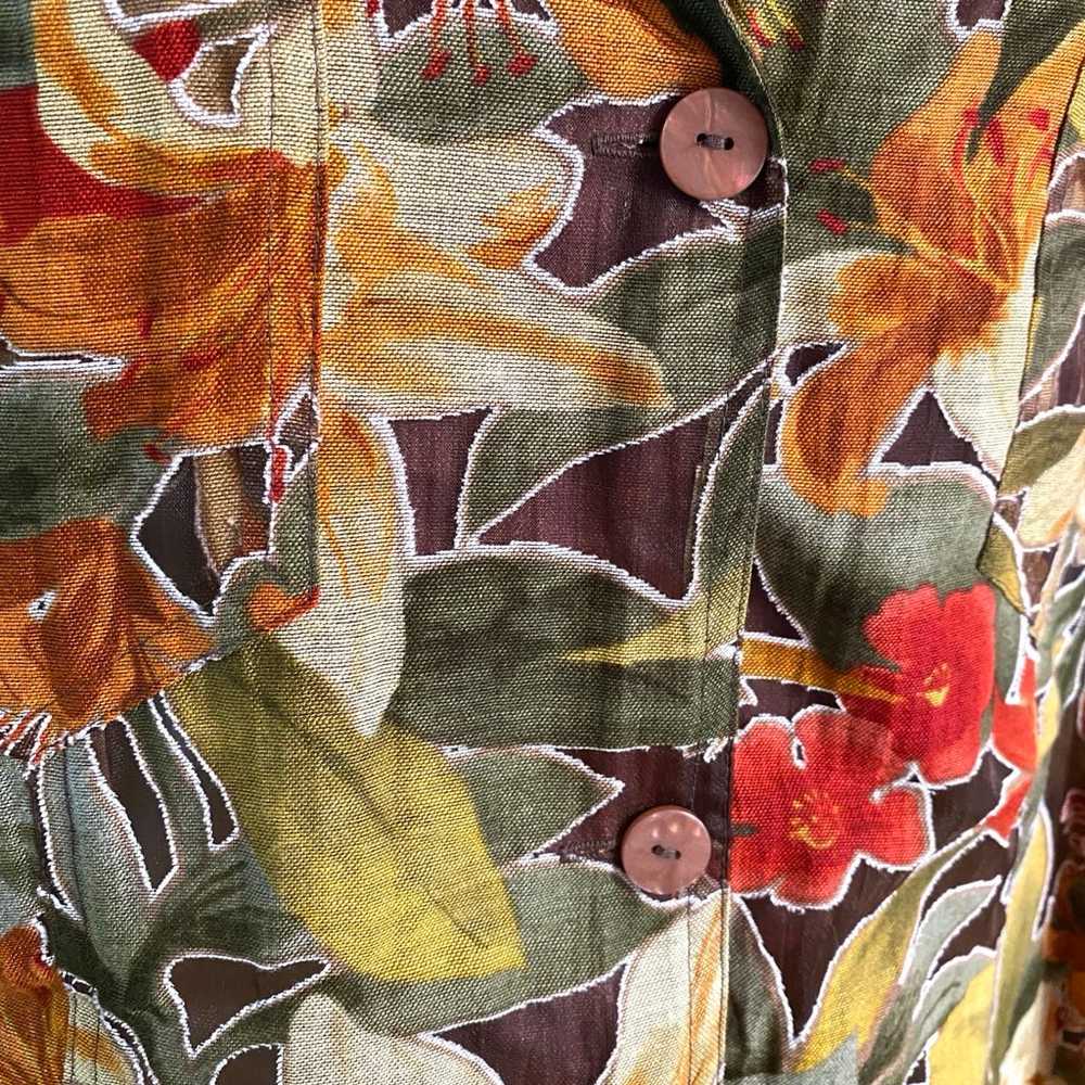 Alfred Dunner Fall Floral Semi Sheer Layering Blo… - image 4