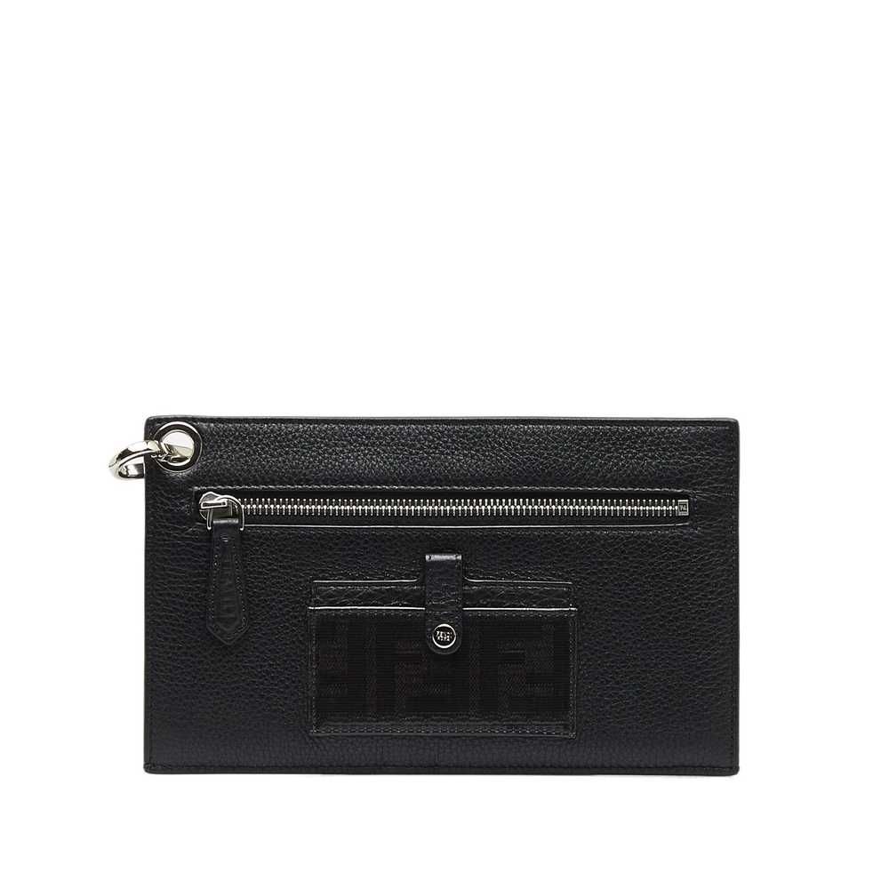 Fendi Fendi Flat Pouch Leather Crossbody - image 3