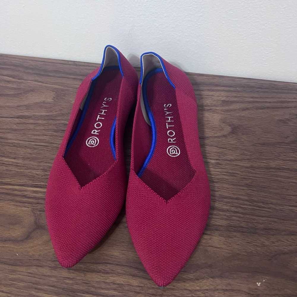 Rothy's The Point Flats  Red Classic Soft Flexible - image 6