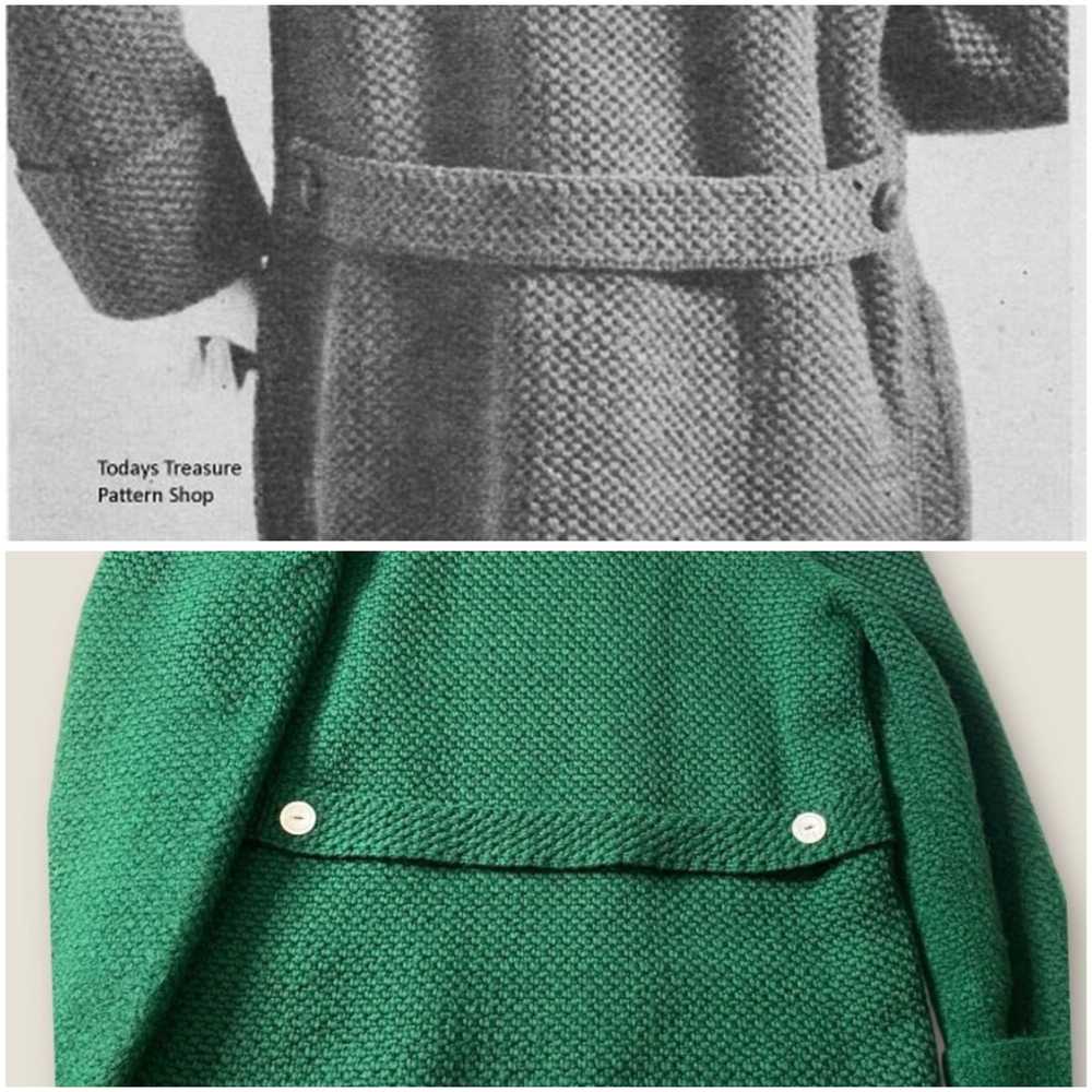 Vintage Knit Crochet Double Breasted Coat - image 2