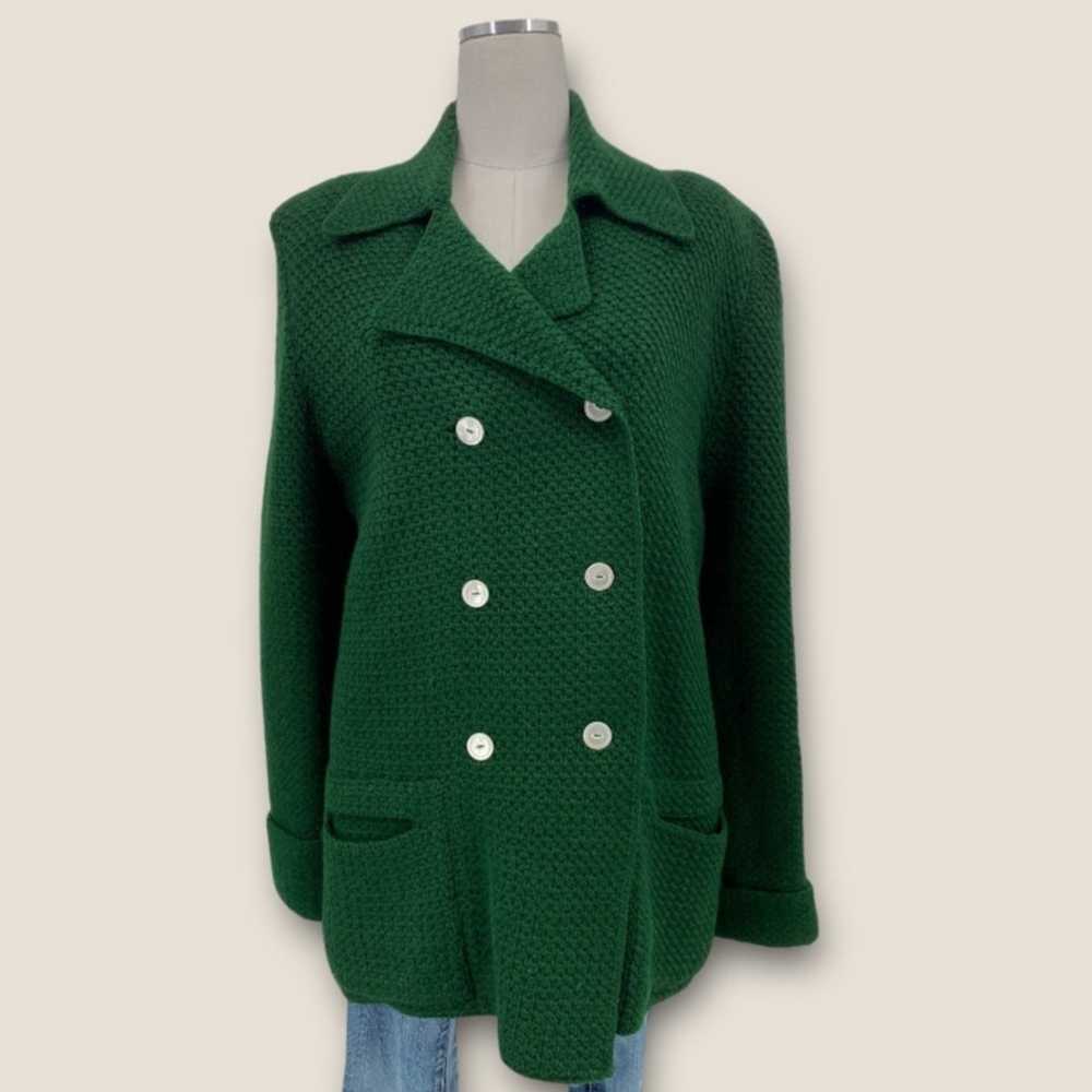 Vintage Knit Crochet Double Breasted Coat - image 3