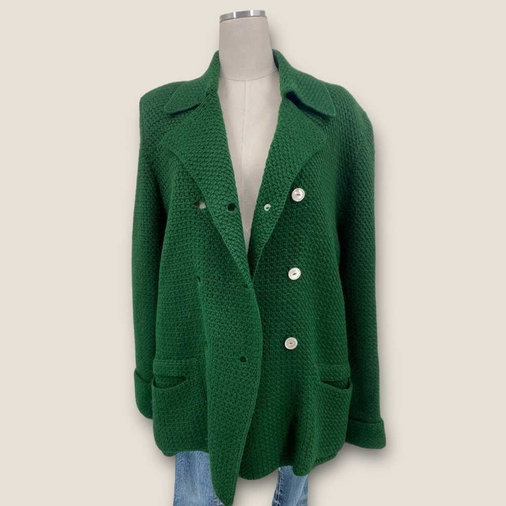 Vintage Knit Crochet Double Breasted Coat - image 7