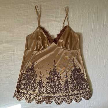 Vintage beaded lace cami