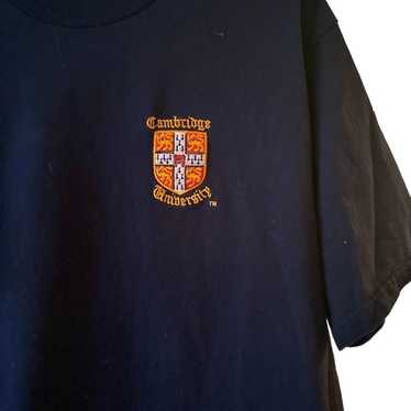 Cambridge University Cotton T Shirt Navy Blue Emb… - image 1