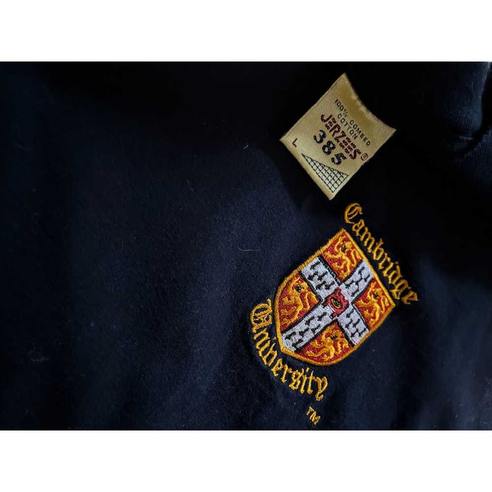 Cambridge University Cotton T Shirt Navy Blue Emb… - image 3