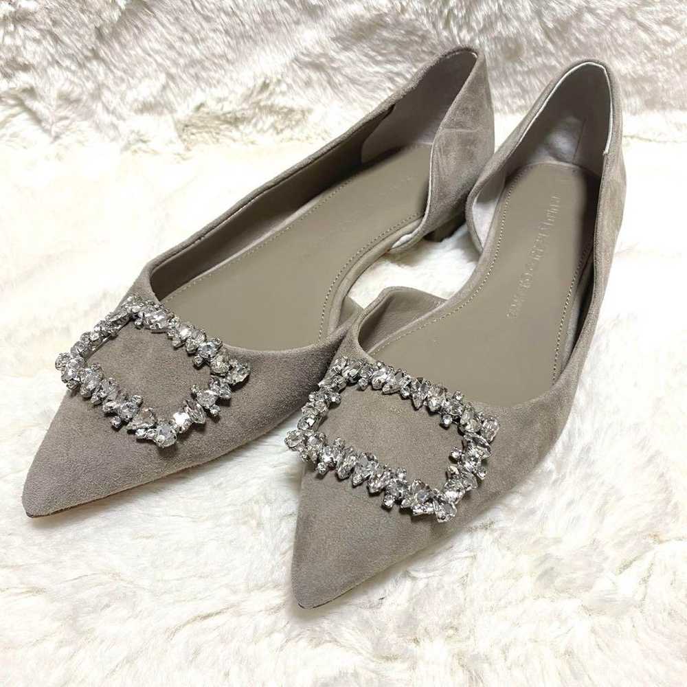 Tsurubaimariko Oikawa Bejeweled Flat Pumps Pointe… - image 1