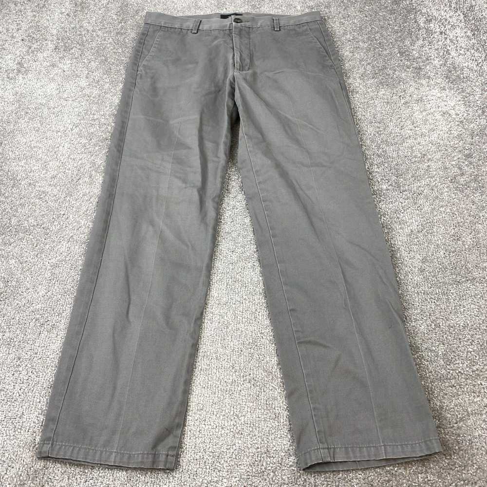 Dockers Men's Gray Flat Front Straight Leg Chino … - image 1