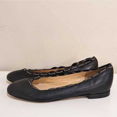 Pour La Victoire | Black Leather Flats