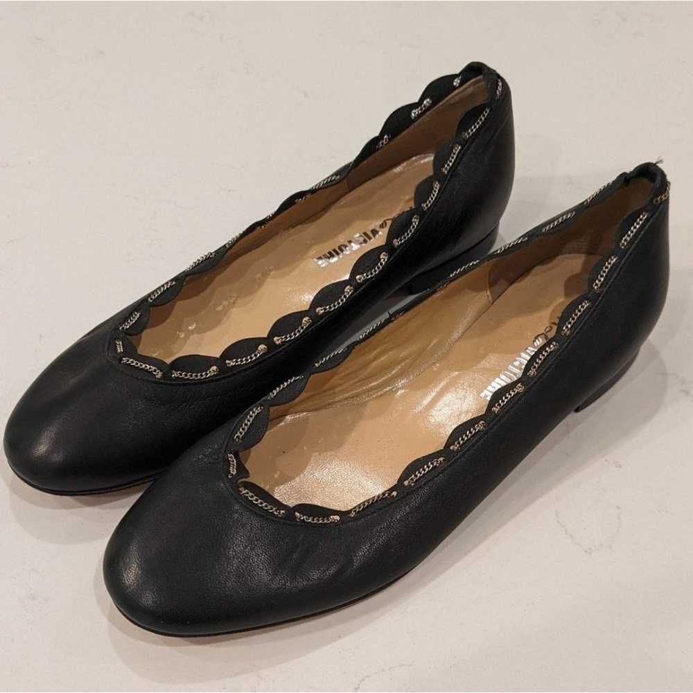 Pour La Victoire | Black Leather Flats - image 4