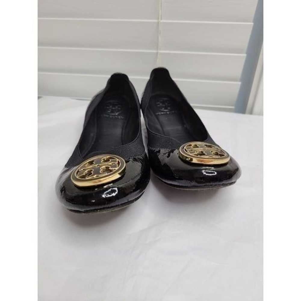 Tory Burch black patent flat 6.5M - image 10