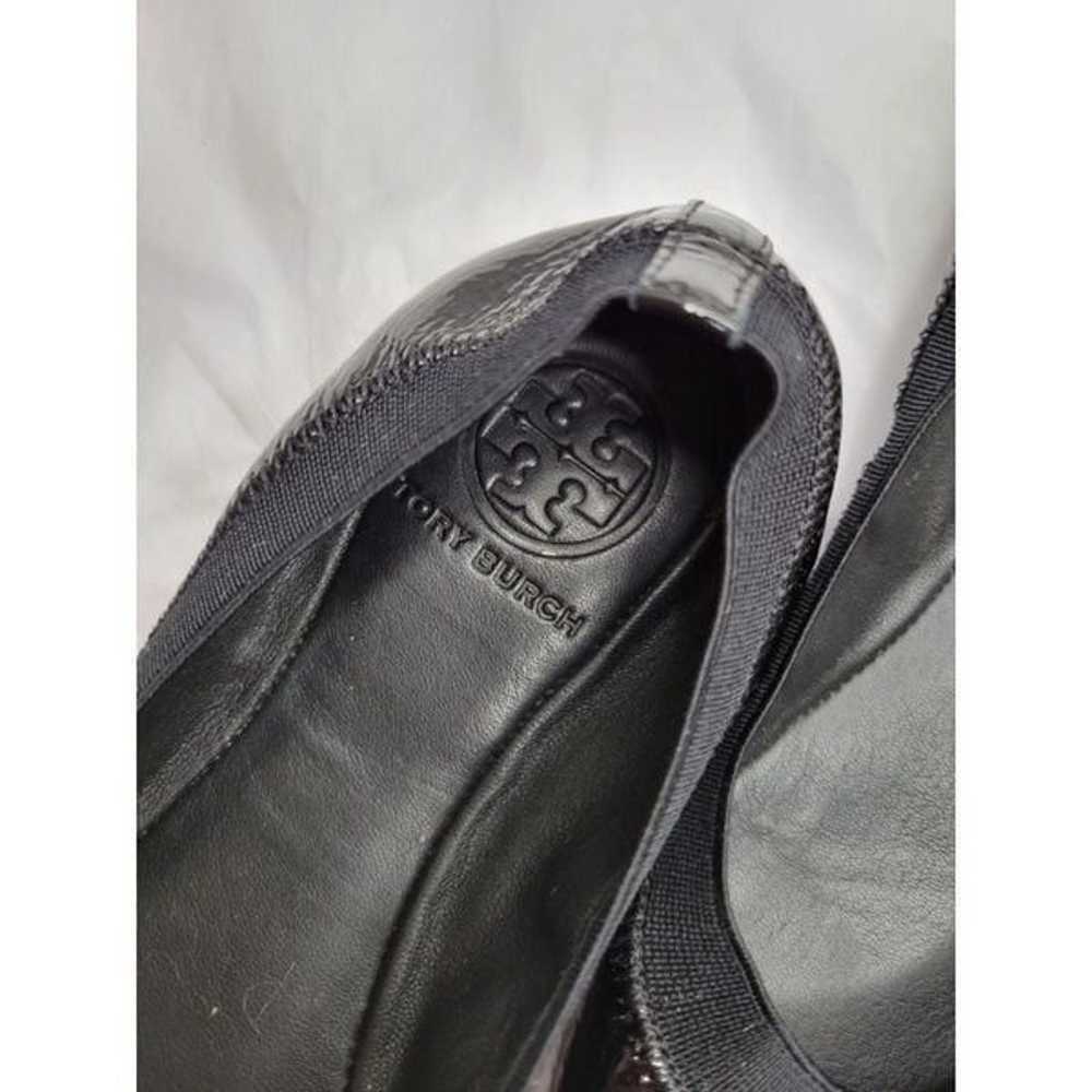 Tory Burch black patent flat 6.5M - image 12