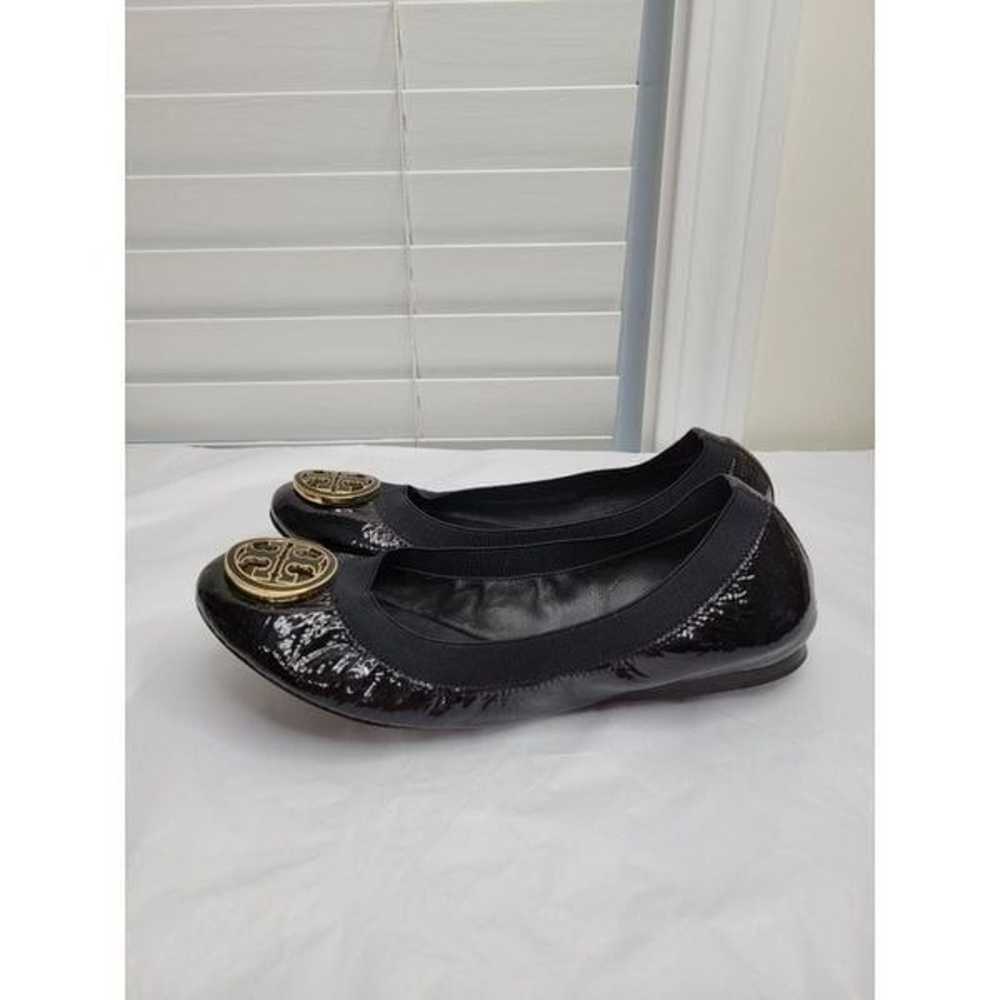 Tory Burch black patent flat 6.5M - image 1