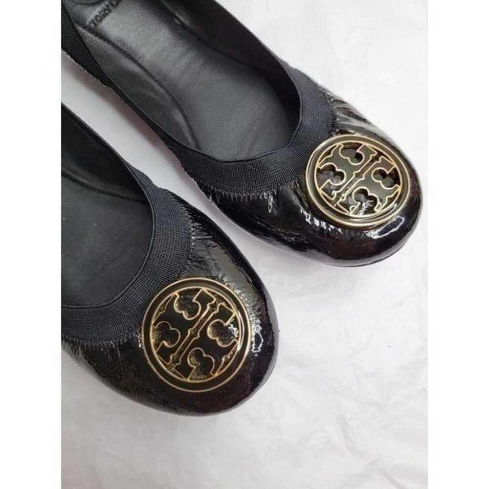 Tory Burch black patent flat 6.5M - image 3