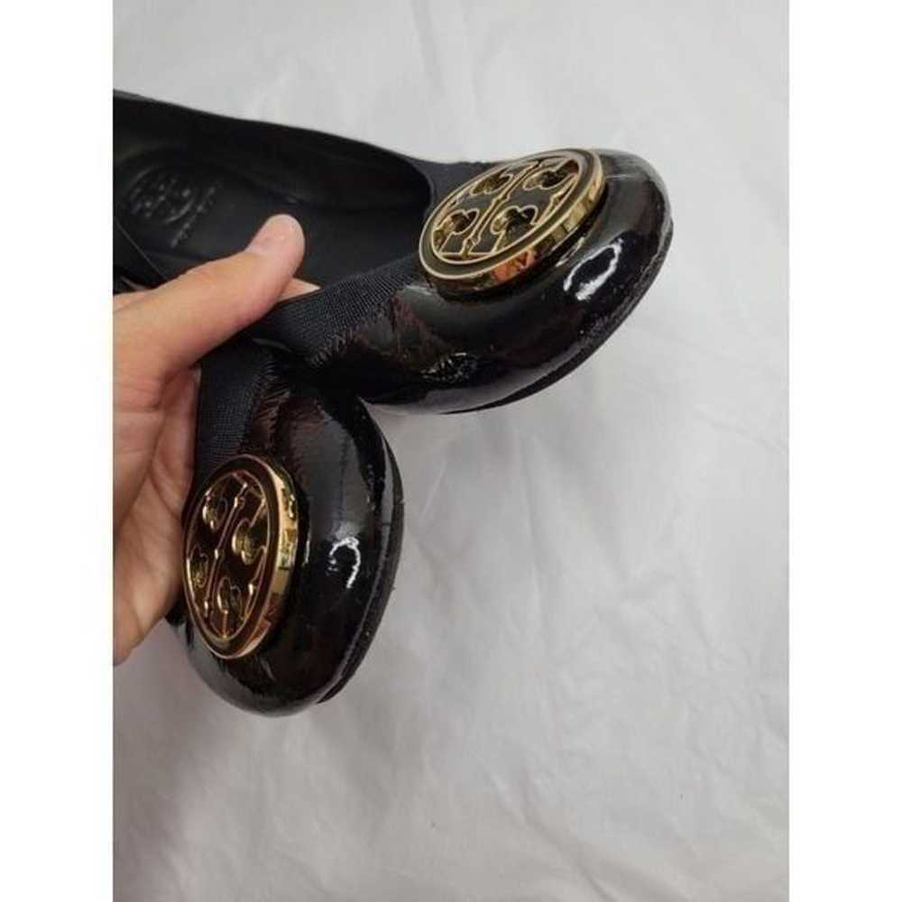 Tory Burch black patent flat 6.5M - image 6