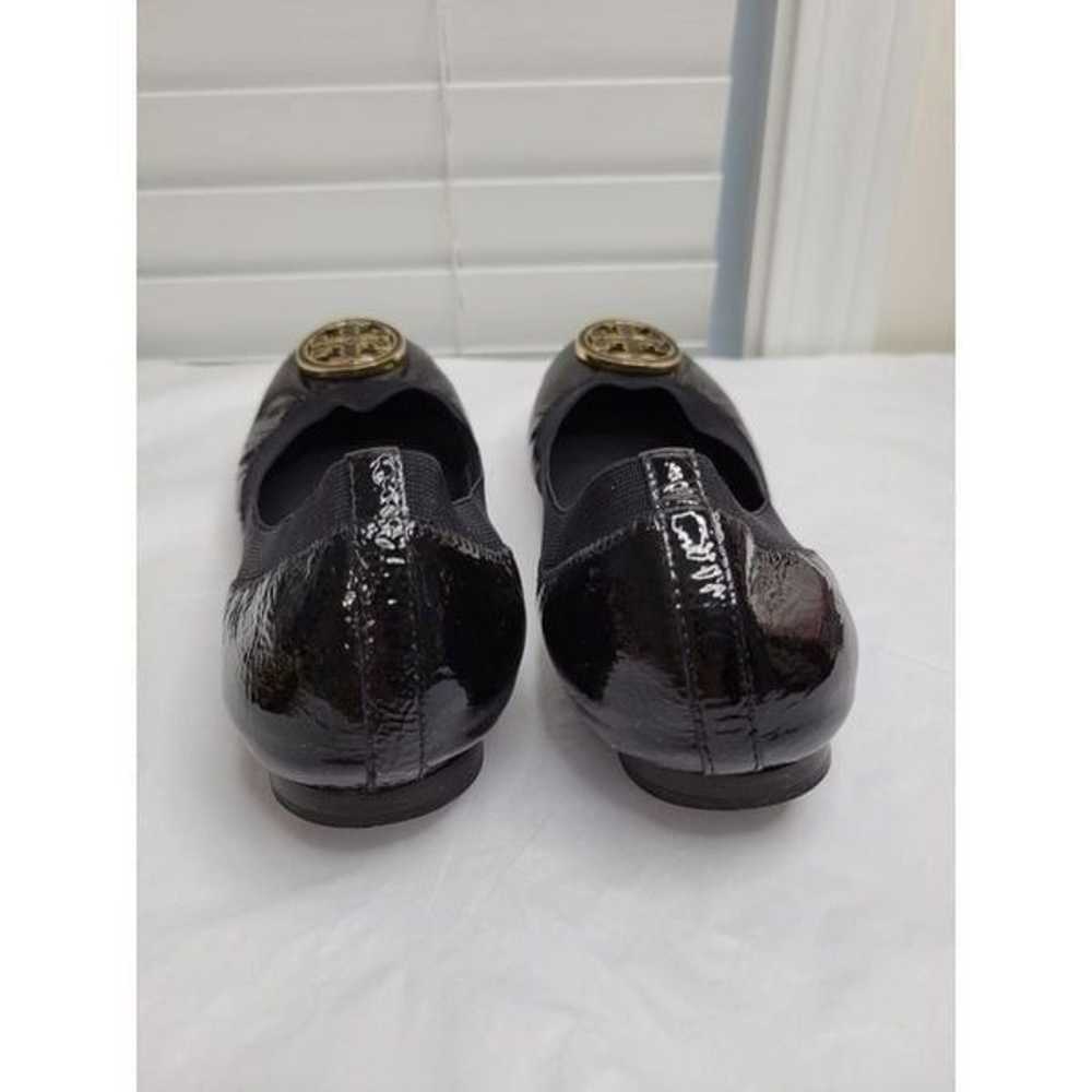 Tory Burch black patent flat 6.5M - image 9