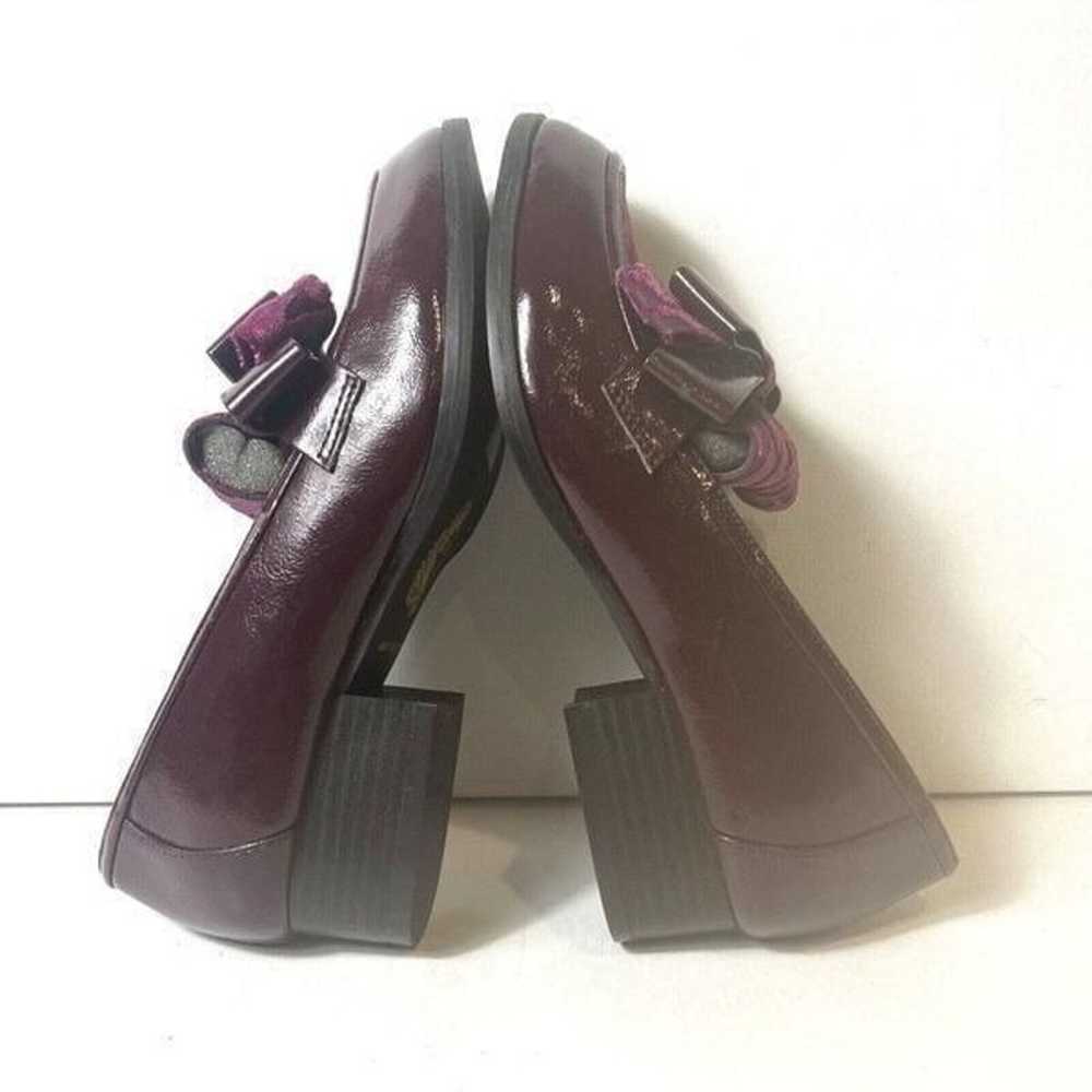 Ruby Shoo Burgundy Glossy Slip On Low Heel Velvet… - image 6