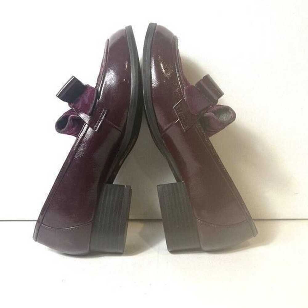 Ruby Shoo Burgundy Glossy Slip On Low Heel Velvet… - image 7